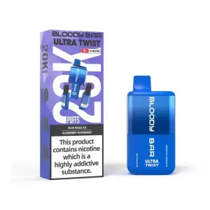 Blue Razz Ice / Blueberry Raspberry | Bloody Bar Ultra Twist 20K Disposable Vape